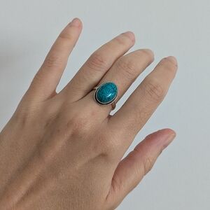 Turquoise sterling silver ring